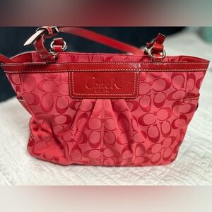 Authentic COACH Satchel Bag No. MO951-F14281 Medium Red Satchel